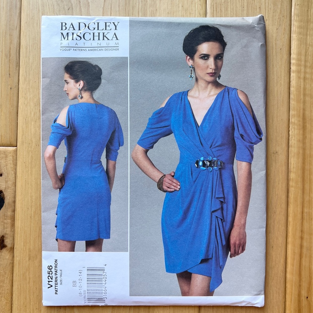 Vogue 1256, Badgley Mischka designer Vogue pattern, sizes 8-14